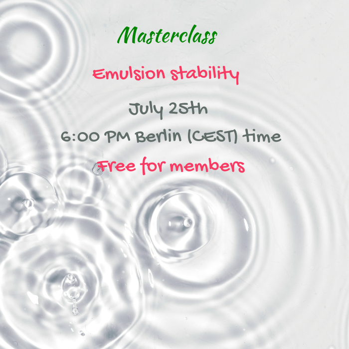 Masterclass: emulsion stability