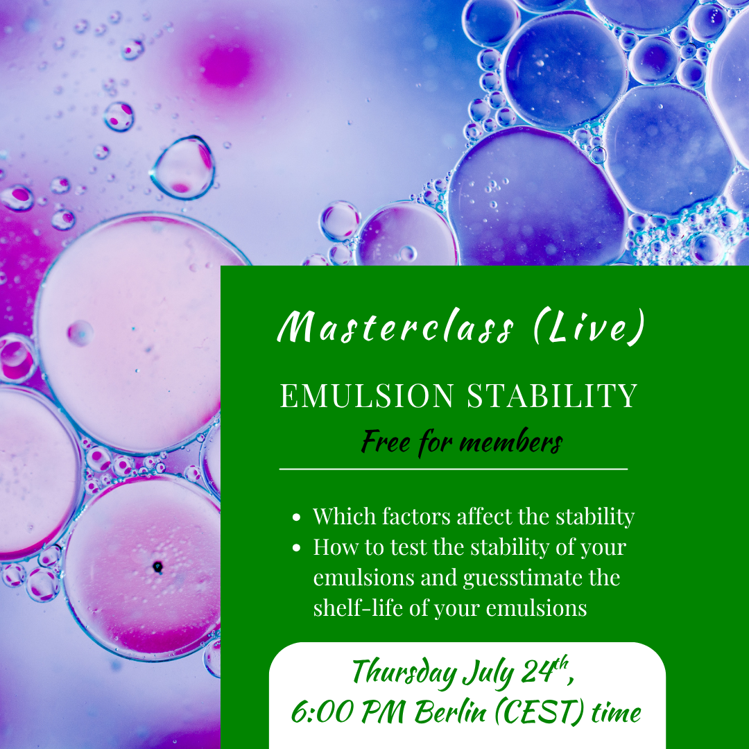 Masterclass: Emulsion stability testing Masterclass: Emulsion stability testing